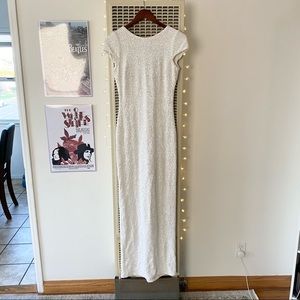Dress The Population - White Sequin Gown